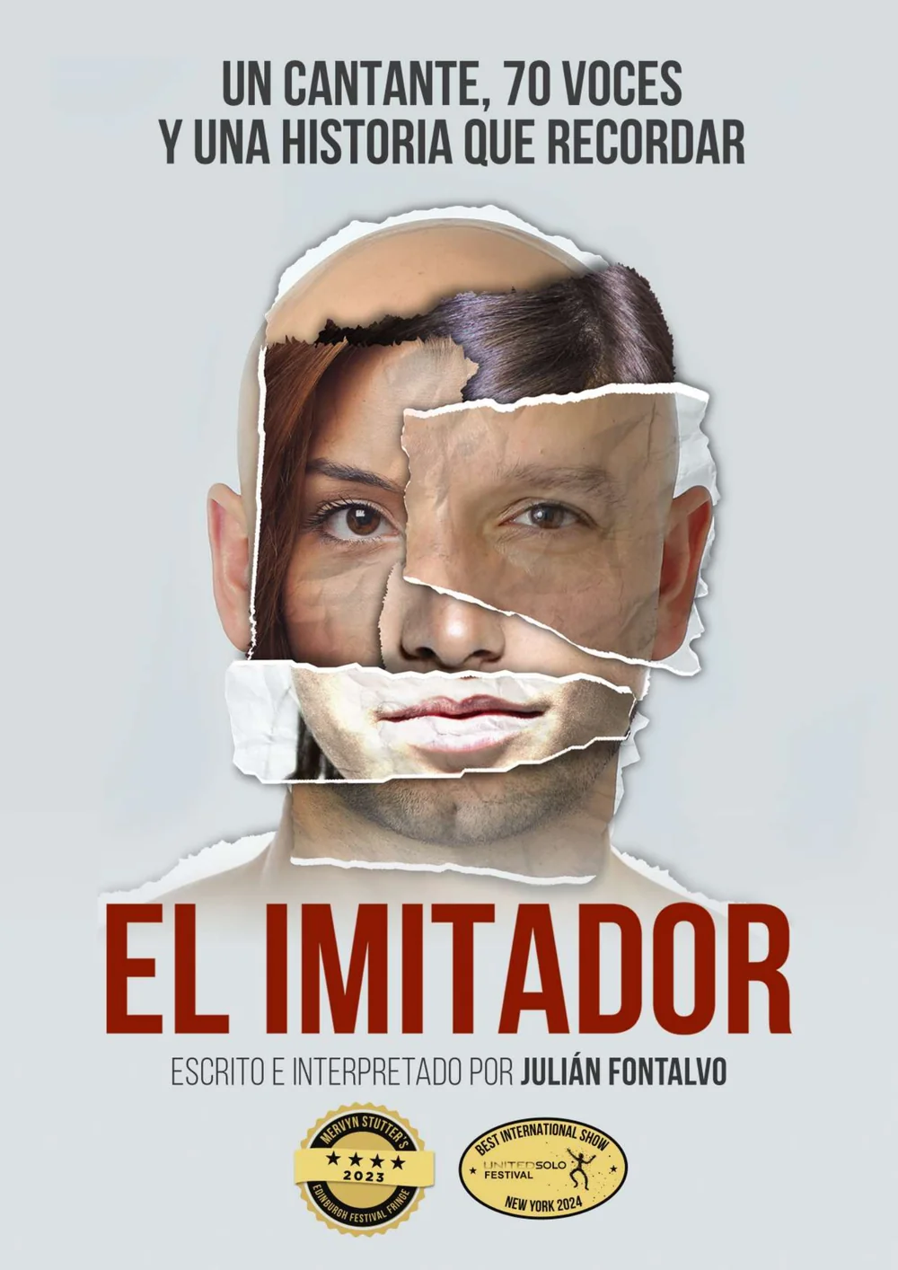 Cartel de El Imitador, escrito e interpretado por Julián Fontalvo